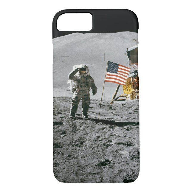 Coques Case-Mate iPhone Mission Apollo Moon, astronaute et drapeau américa (Dos)