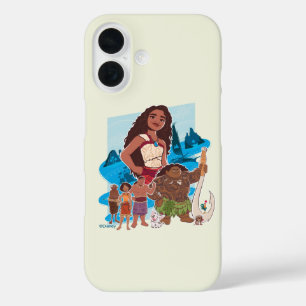 Coque Pour iPhone 16 Moana & Crew vole au-delà de l'Horizon