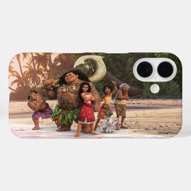 Coques Case-Mate iPhone Moana et Crew (Verso (horizontal))