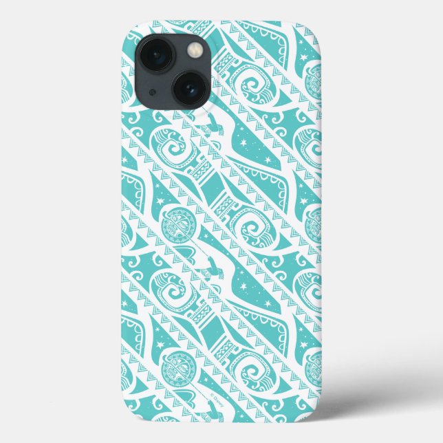 Coques Case-Mate iPhone Moana | MOTIF TURQUOISE (Verso)