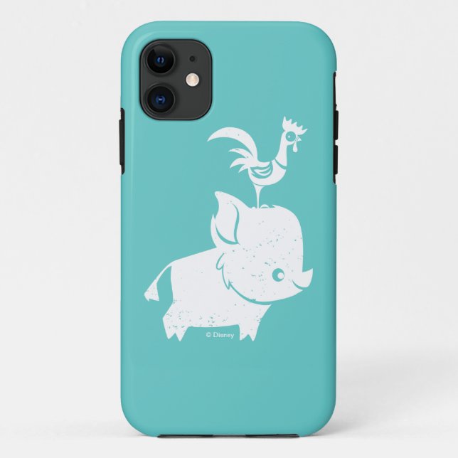 Coques Case-Mate iPhone Moana | Pua & Heihei - Silhouette (Dos)