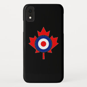 Coque Pour iPhone XR Mod de la feuille d'érable canadienne en noir