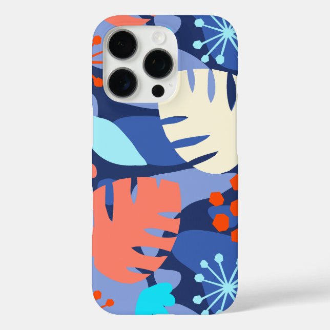 Coques Case-Mate iPhone Mod Monstera Leaf Abstract Hawaiian Tropical Royal (Verso)