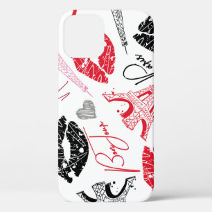 Case-Mate iPhone Case Mode Paris, calligraphie motif Tour Eiffel.