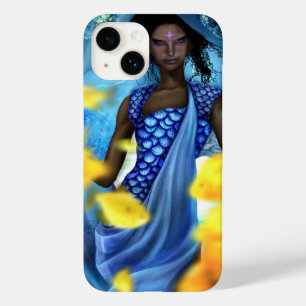 Coque Pour iPhone 14 Modèle bleu sirène illustration boîtier de télépho