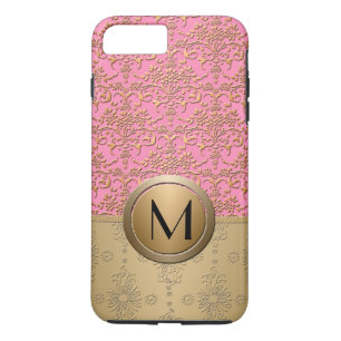 Case-Mate iPhone Case Modèle de Damas rose et or