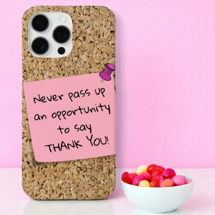 Coques iPhone 16 Pro Max Modèle de Message de Note Rose Épinglée Tableau de