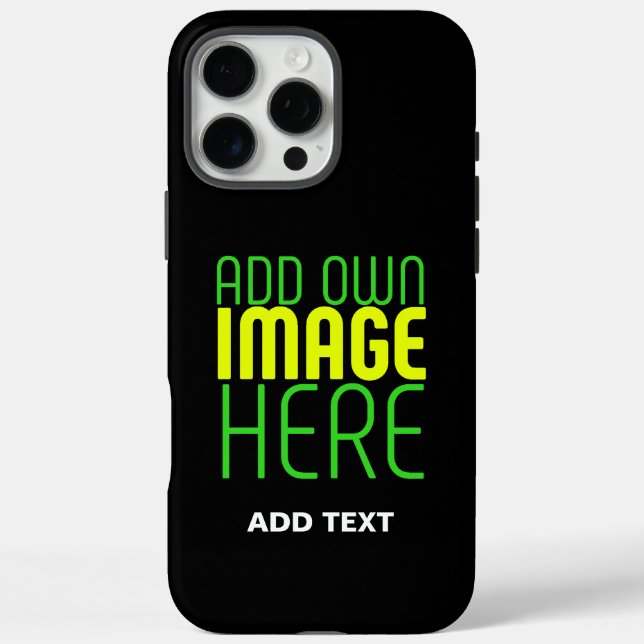 COQUES Case-Mate iPhone MODÈLE DE TEXTE D'IMAGE NOIRE SIMPLE ET MODERNE (Verso)