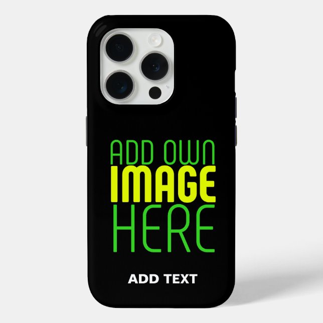 COQUES Case-Mate iPhone MODÈLE DE TEXTE D'IMAGE NOIRE SIMPLE ET MODERNE (Verso)