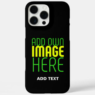 COQUES iPhone 16 PRO MAX MODÈLE DE TEXTE D'IMAGE NOIRE SIMPLE ET MODERNE