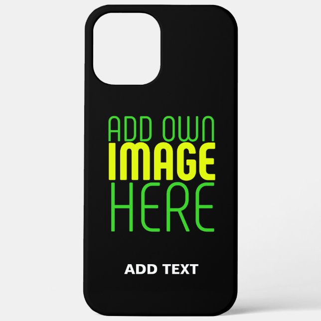 COQUES Case-Mate iPhone MODELE DE TEXTE D'IMAGE NOIRE SIMPLE ET MODIFIABLE (Verso)