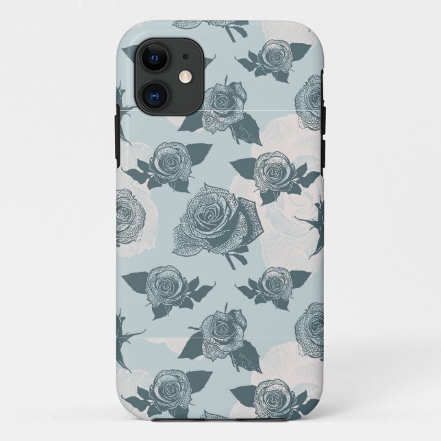 Coques Case-Mate iPhone Modèle floral avec rose (Dos)