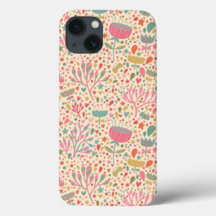 Etui iPhone 13 Modèle floral clair