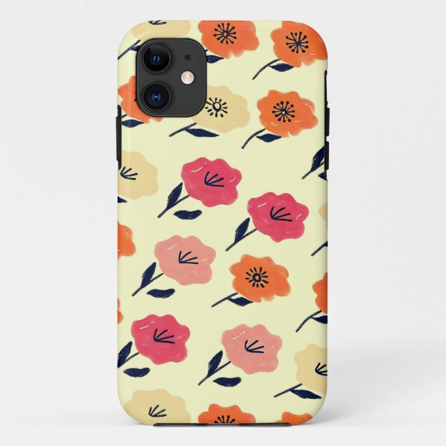 Coques Case-Mate iPhone Modèle floral dynamique (Dos)