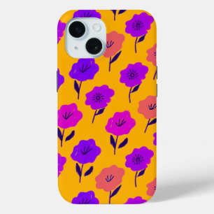 Coque Pour iPhone 15 Modèle floral dynamique