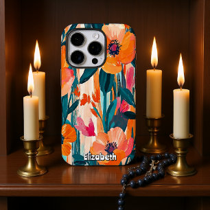 Coques iPhone 16 Pro Modèle floral dynamique