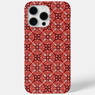 Coque iPhone 15 Pro Max Modèle floral géométrique Boho vintage