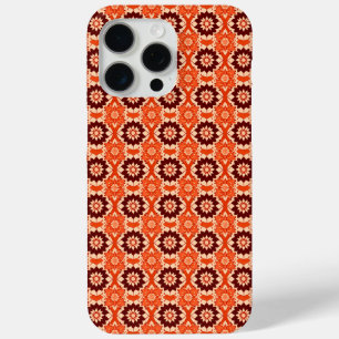 Coque iPhone 15 Pro Max Modèle floral géométrique Boho vintage