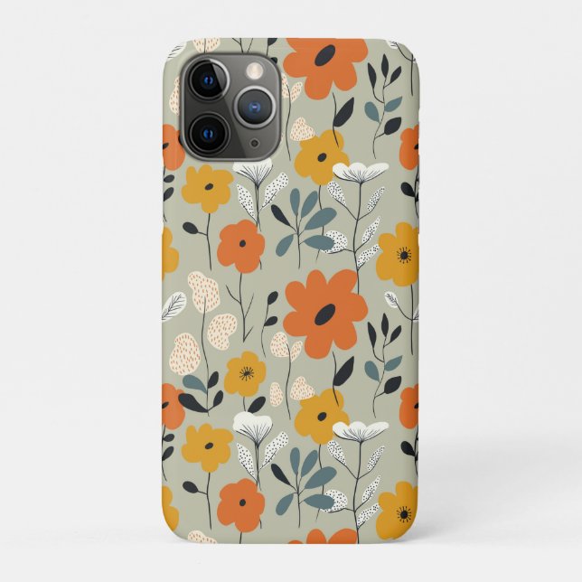 Coques Case-Mate iPhone Modèle Floral Inspiré Au Milieu Du Siècle (Dos)