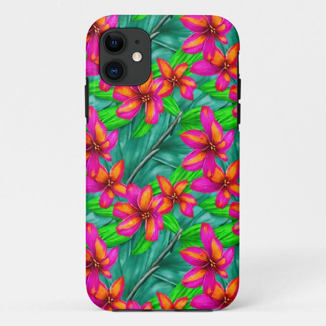 Coques Case-Mate iPhone Modèle floral Paradis tropical (Dos)