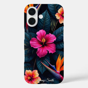 Coque Pour iPhone 16 Modèle floral Paradis tropical Botanique vibre