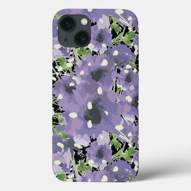Coques Case-Mate iPhone Modèle Floral pourpre (Verso)