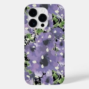 Coque Pour iPhone 14 Pro Modèle Floral pourpre