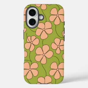 Coque Pour iPhone 16 Modèle floral rétro