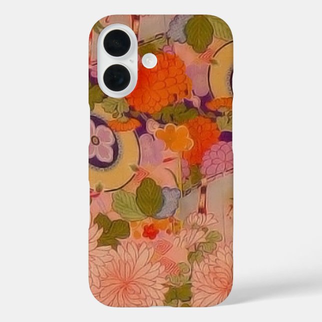 Coques Case-Mate iPhone Modèle floral rose kimono (Verso)
