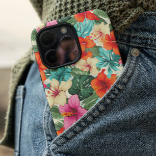 Coque Pour iPhone 16 Modèle floral tropical vibre