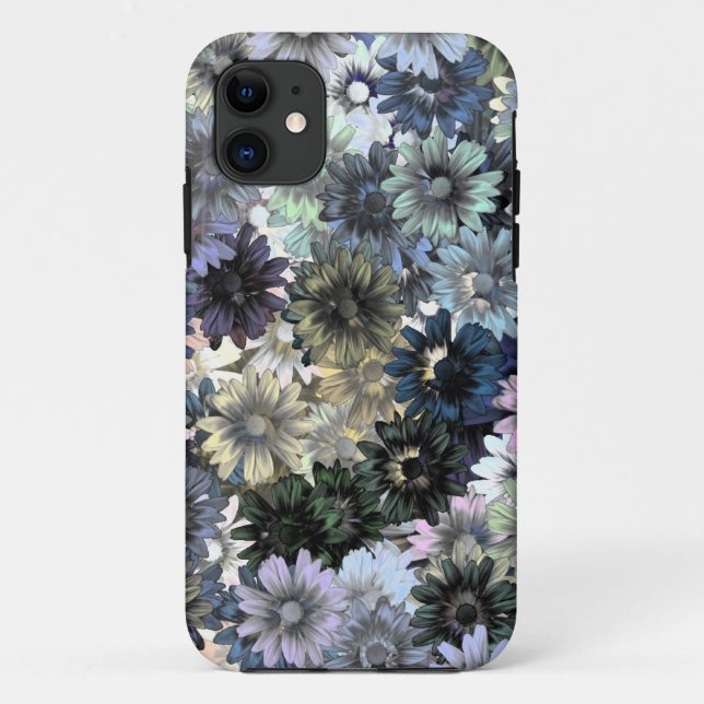 Coques Case-Mate iPhone Modèle floral vert gris (Dos)