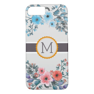 Coques Pour iPhone Modèle floral vintage Monogramme moderne #17