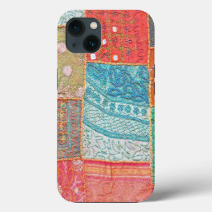 COQUES POUR iPhone MODÈLE MULTI-COULEUR TEXTÉE EN TISSU TEXTÉ