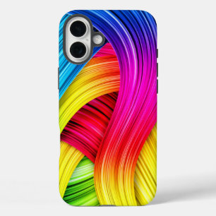 Coques iPhone 16 Plus Modèle ondulé abstrait de modèle personnalisé