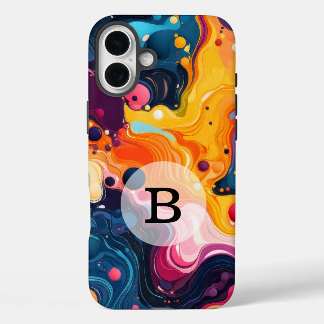 Coques Case-Mate iPhone Modèle personnalisé Motif Wavy Vibrant (Verso)
