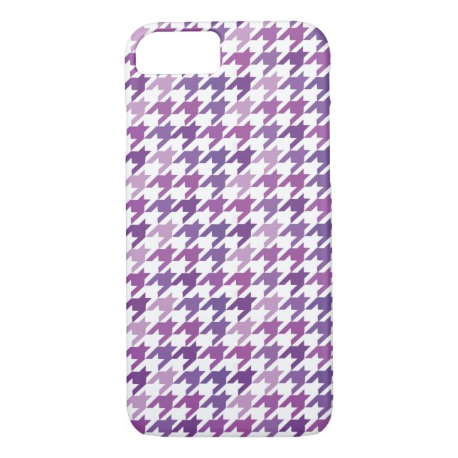 Coques Case-Mate iPhone Modèle pourpre moderne de pied-de-poule (Dos)