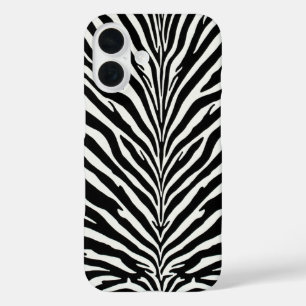Coque Pour iPhone 16 Modèle Zèbre sauvage