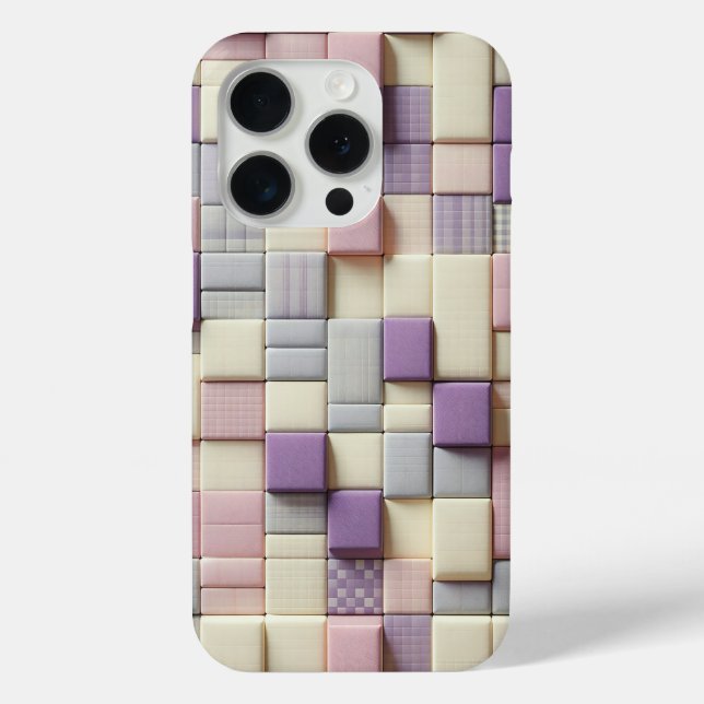 Coques Case-Mate iPhone Modern 3D Pastel Block Phone Case Abstract Lavende (Verso)