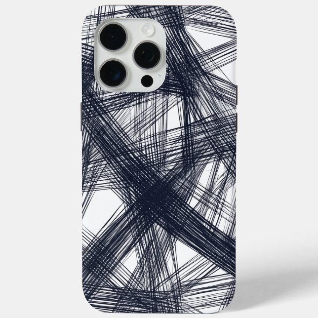 Coques Case-Mate iPhone ✨ Modern Hatching Line Pattern Print ✨ (Verso)