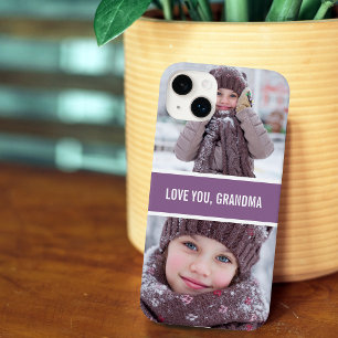 Case-Mate iPhone Case Modern Love You Grand-mère 2 Photos Violet