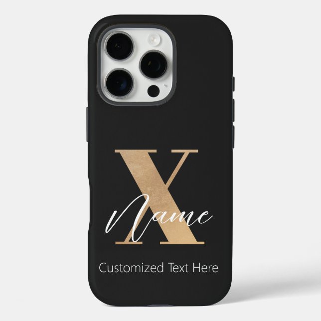Coques Case-Mate iPhone Modern Monogrammed Initial X & Name Personalized (Verso)