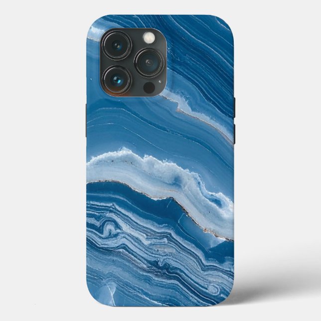 Coques Case-Mate iPhone Modern Stone Dusty Blue Marble (Verso)