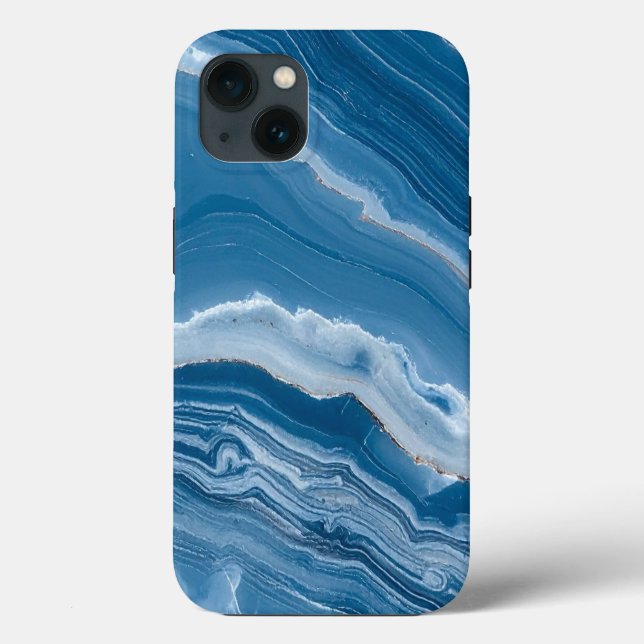 Coques Case-Mate iPhone Modern Stone Dusty Blue Marble (Verso)