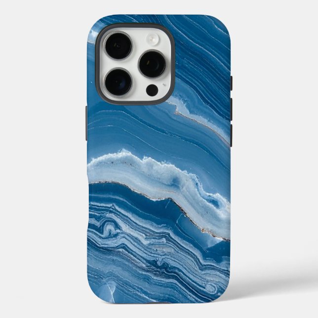 Coques Case-Mate iPhone Modern Stone Dusty Blue Marble (Verso)