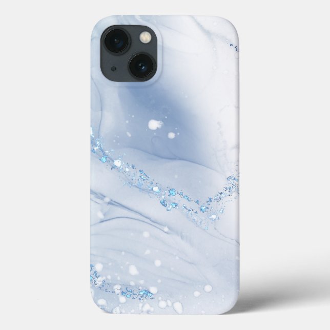 Coques Case-Mate iPhone Modern Stone Dusty Blue Marble (Verso)