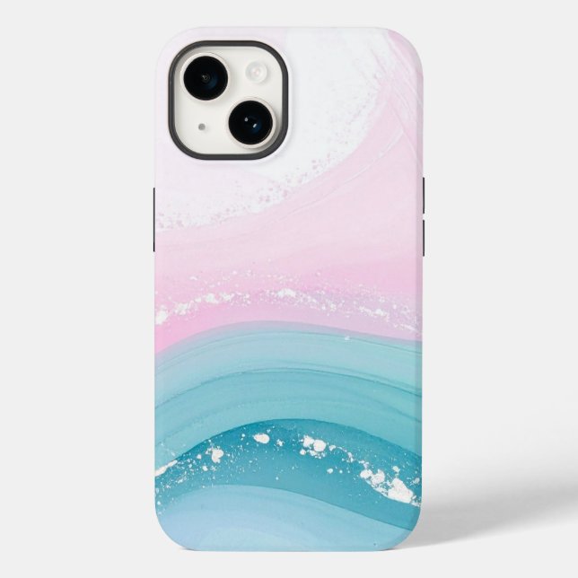 Coques Case-Mate iPhone Modern Stone Dusty Blue Marble (Verso)