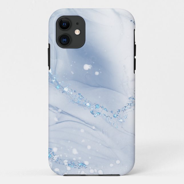 Coques Case-Mate iPhone Modern Stone Dusty Blue Marble (Dos)