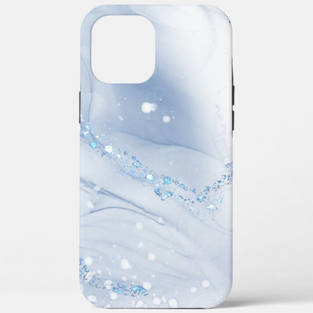 Coques Case-Mate iPhone Modern Stone Dusty Blue Marble (Verso)