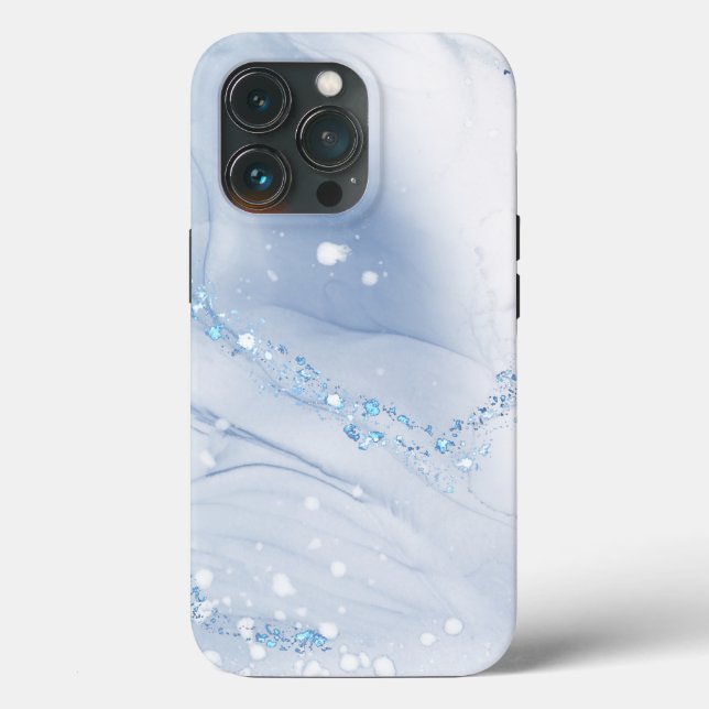 Coques Case-Mate iPhone Modern Stone Dusty Blue Marble (Verso)