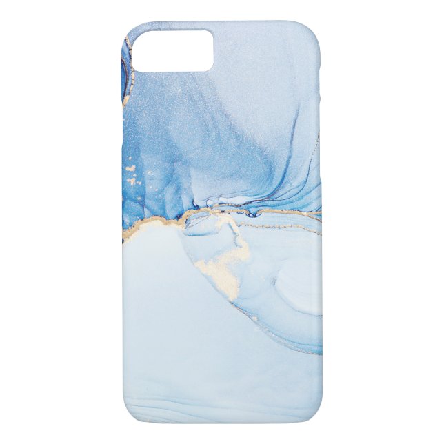 Coques Case-Mate iPhone Modern Stone Dusty Blue Marble (Dos)
